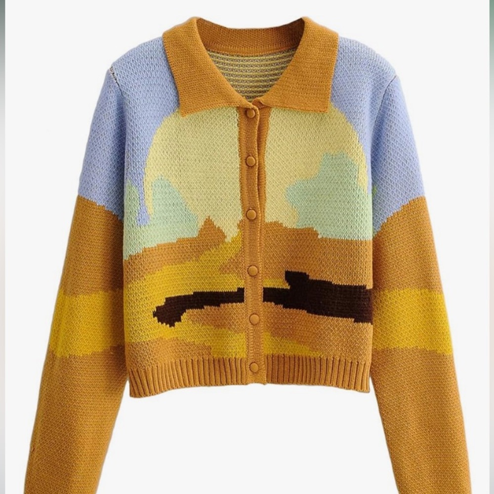 House of Sunny Daybreak Cropped Button Up Cardigan - Picture 10 of 15